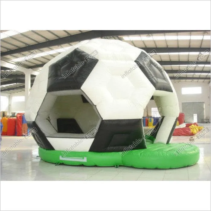 Football Bounce Round Bounce House , Soft Inside Bounce House Fire Resistance