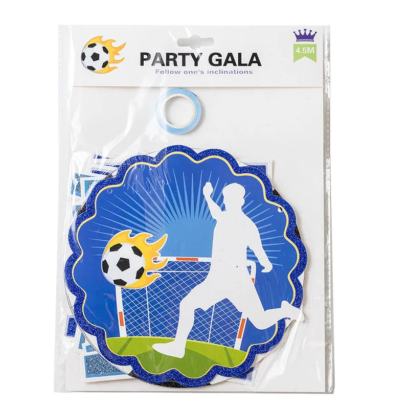 Football Happy Birthday Glitter Banner  - (RA23)