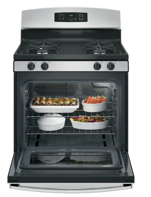 GE  30-in 4 Burners 4.8-cu ft Freestanding Gas Range (Stainless Steel)