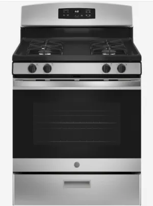 GE  30-in 4 Burners 4.8-cu ft Freestanding Gas Range (Stainless Steel)