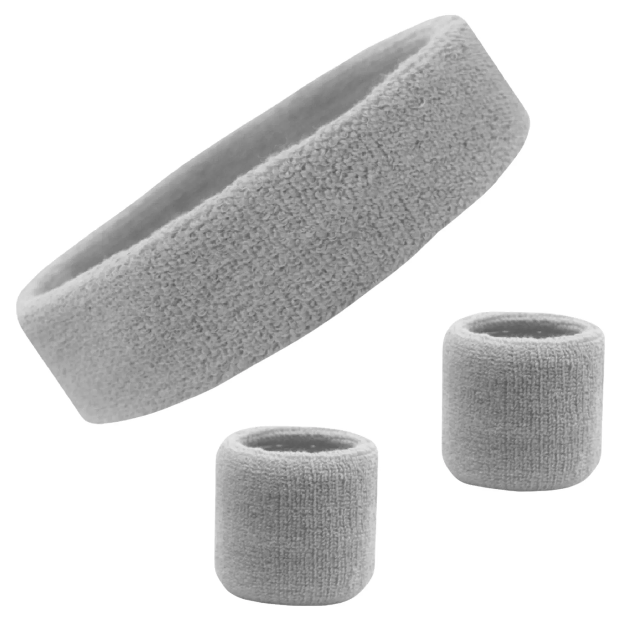 Gray Sweatband Set