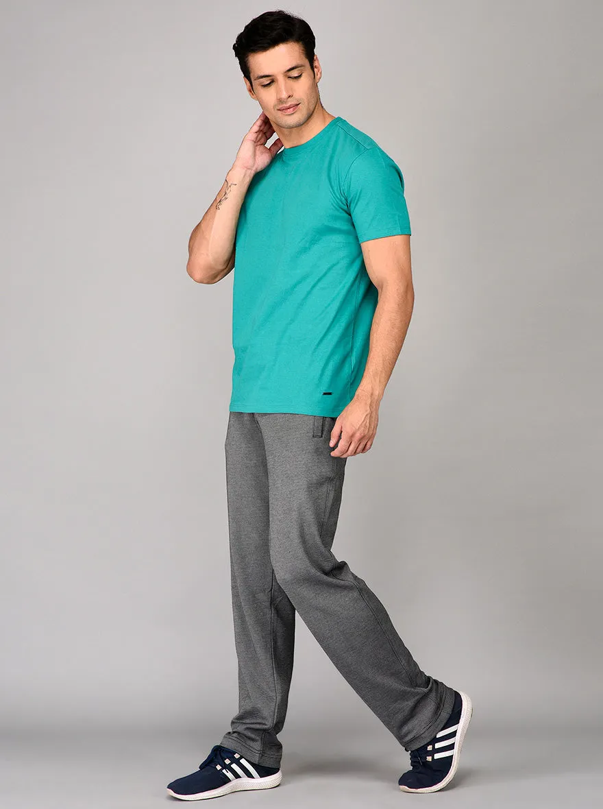 Green Slim Fit Round Neck T-shirt | JadeBlue