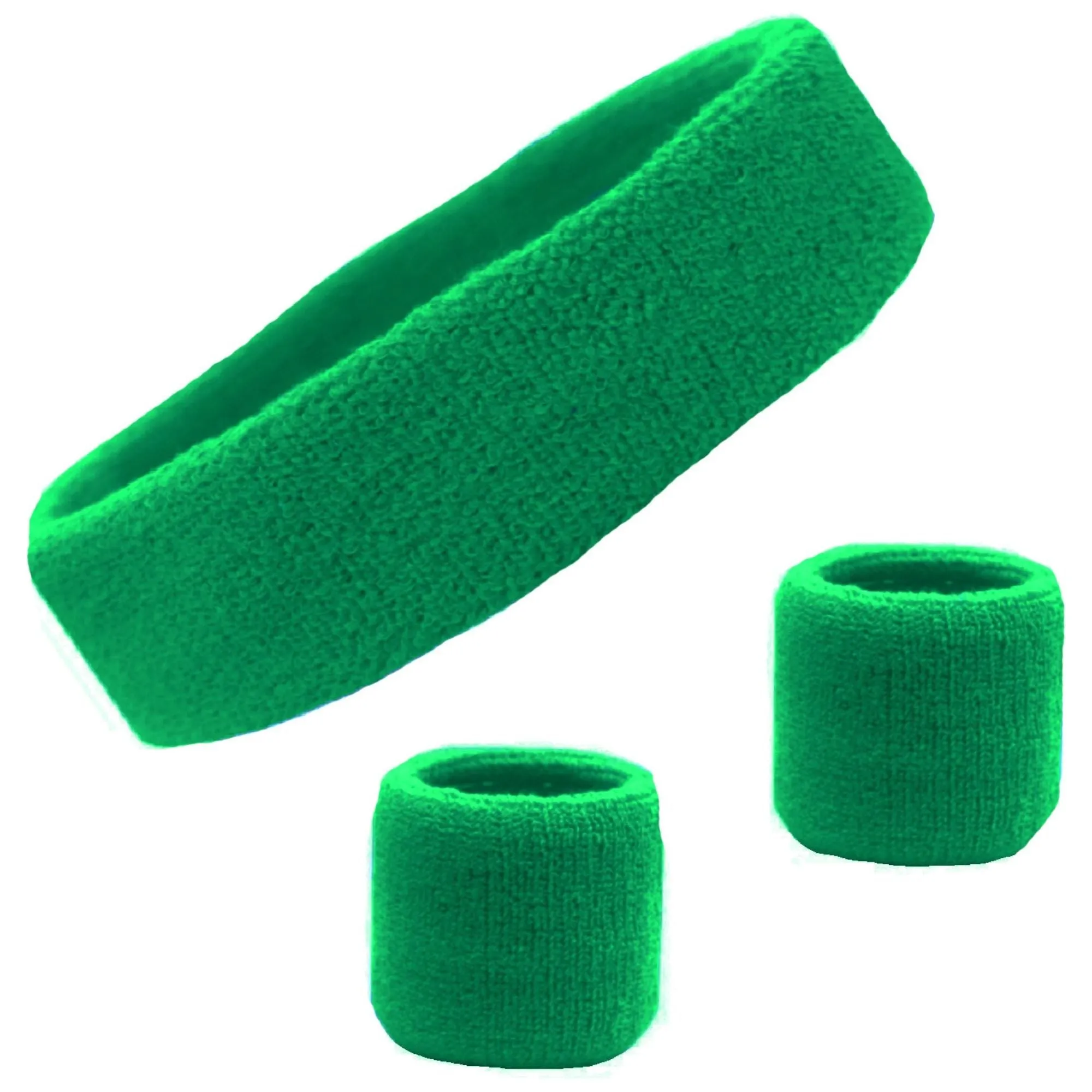 Green Sweatband Set