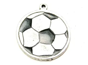 Hand Painted Soccer Ball Genuine American Pewter Charm