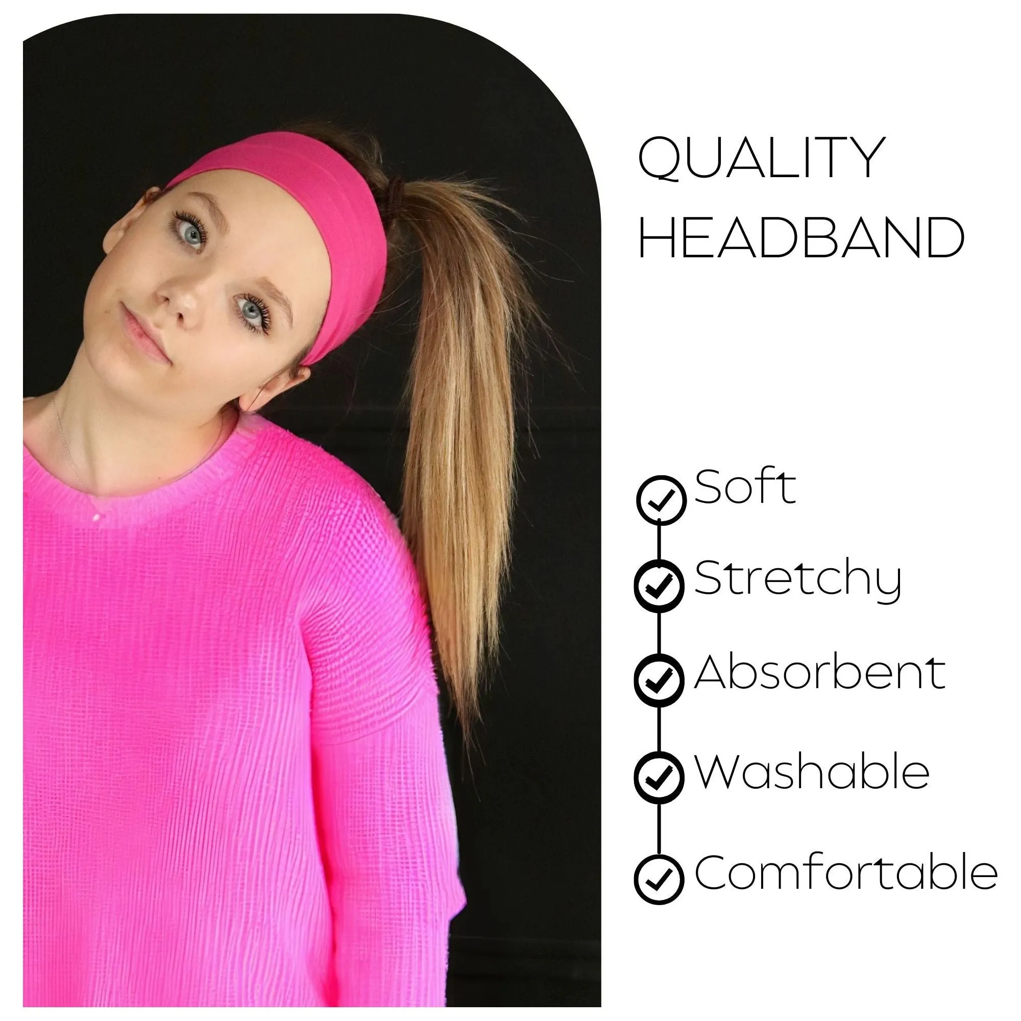 Hot Pink Wide Headband