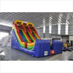 Inflatable Dry Slide Colorful Blow Up Slip And Slide