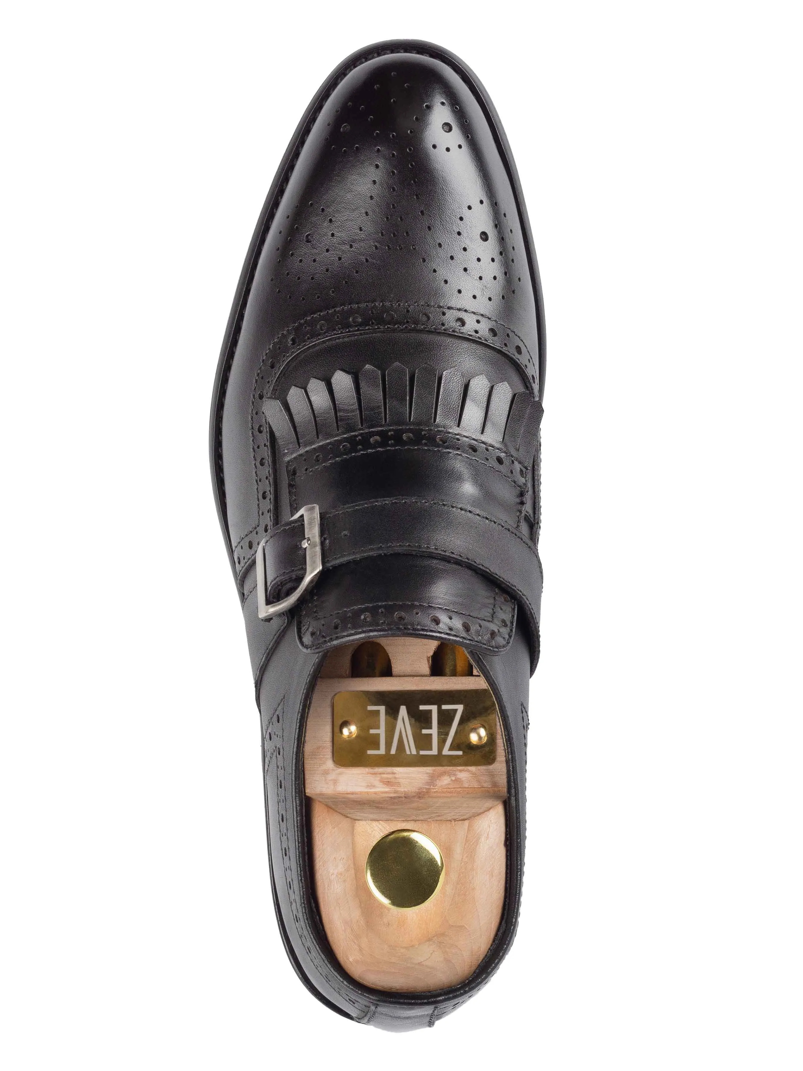 Jean Single Monk Strap - Solid Black