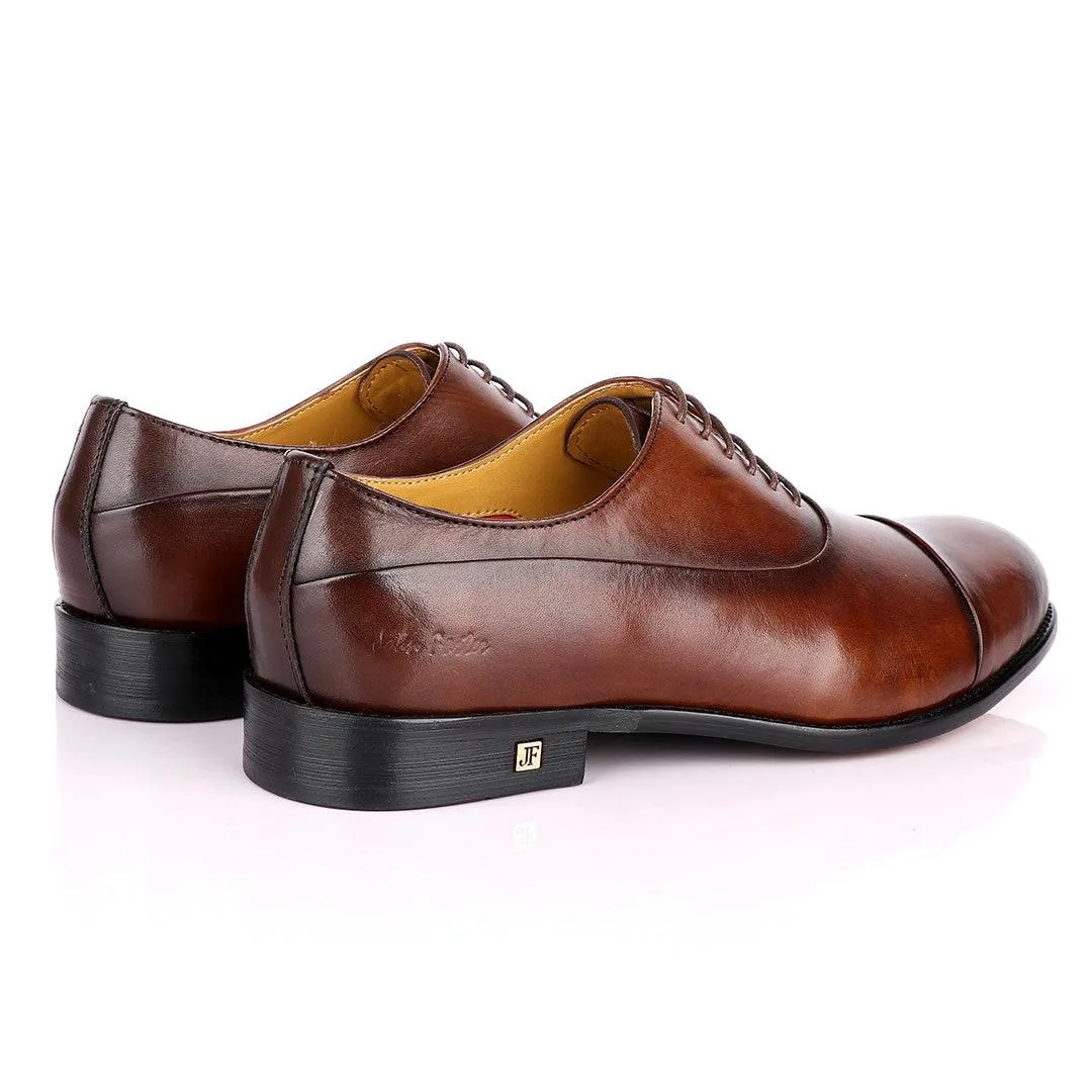 John Foster Oxford Coffee Laceup Leather Shoe