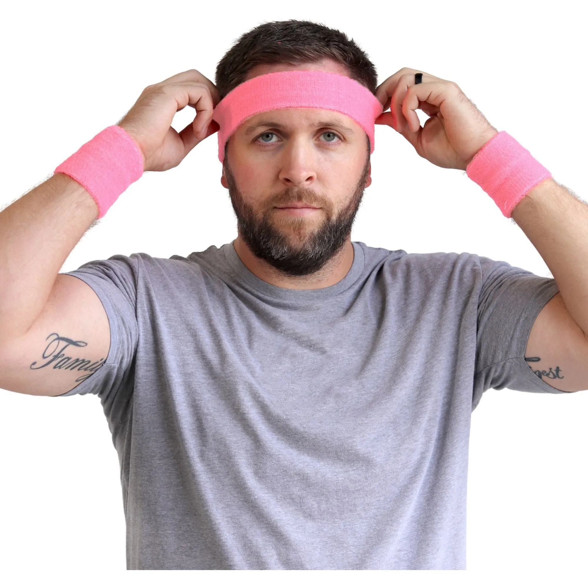 Light Pink Sweatband Set