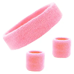 Light Pink Sweatband Set