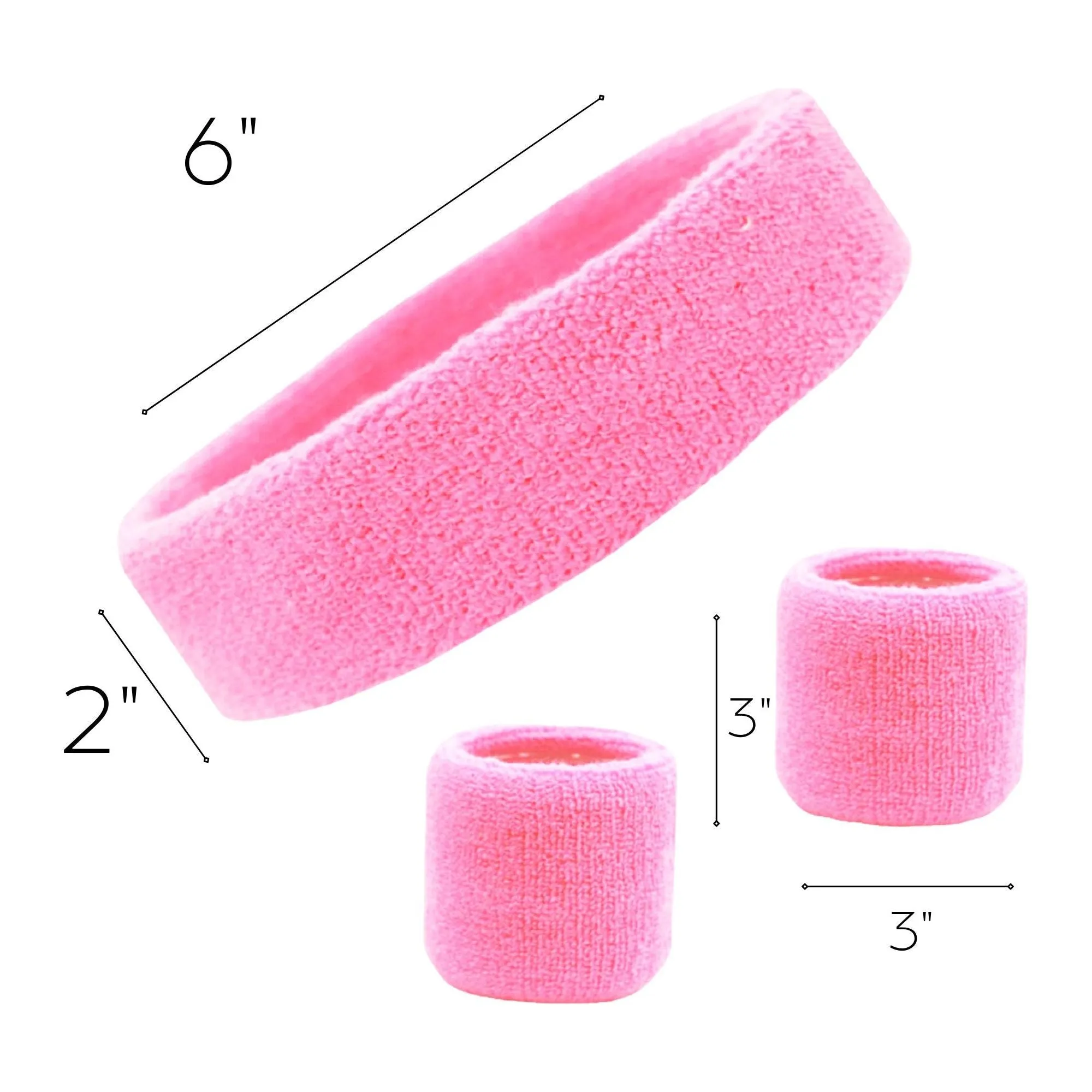 Light Pink Sweatband Set