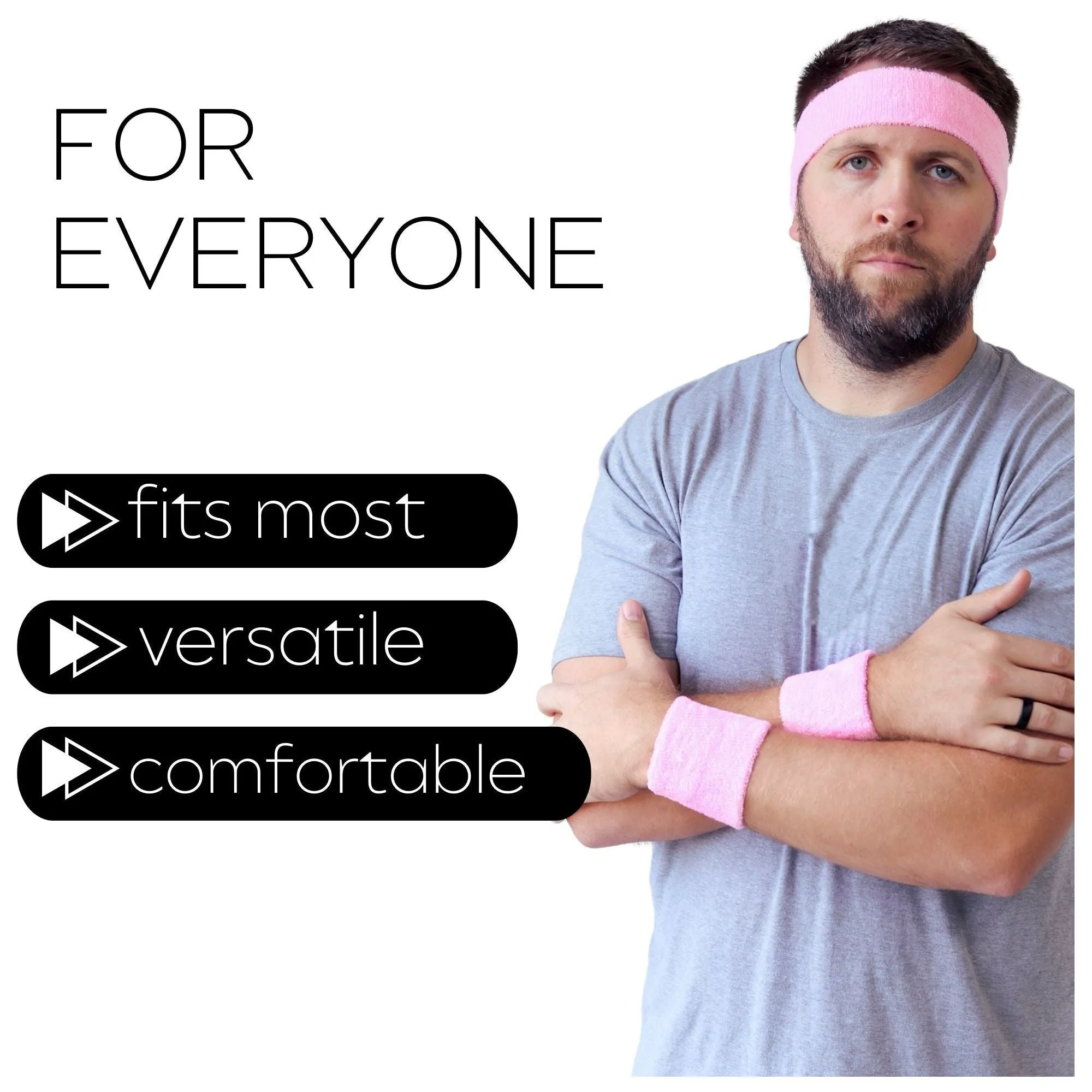 Light Pink Sweatband Set