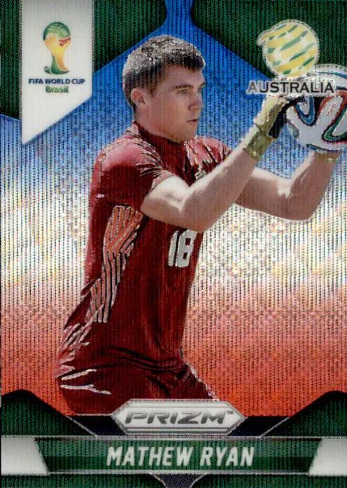 Mathew Ryan, Blue, Silver, Red Refractor, 2014 Panini Prizm FIFA World Cup Soccer