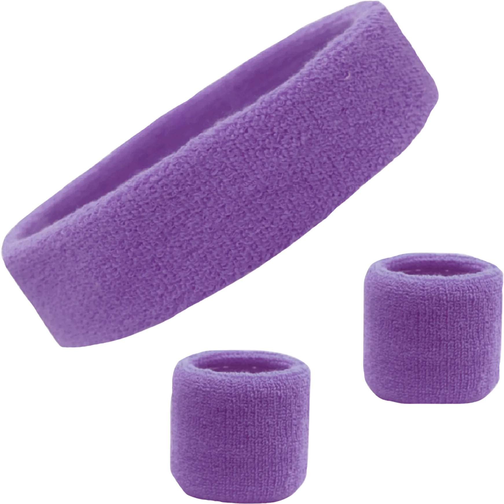 Medium Purple Sweatband Set