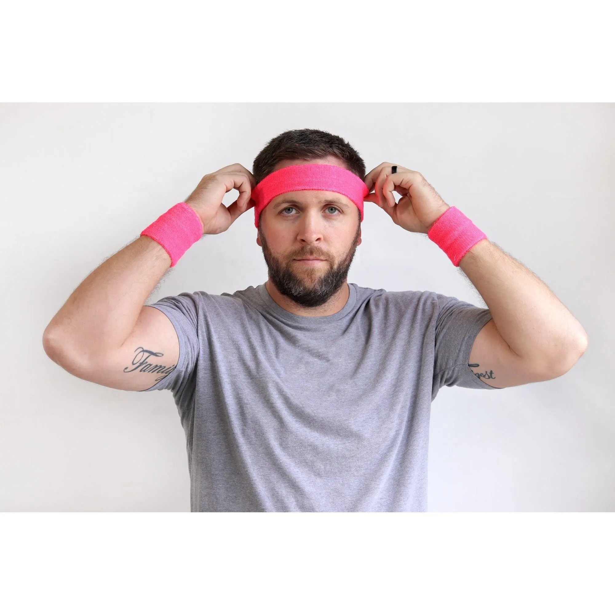 Medium Purple Sweatband Set