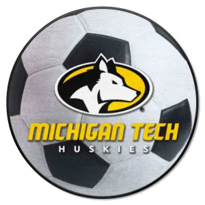 Michigan Tech Huskies Soccer Ball Rug - 27in. Diameter