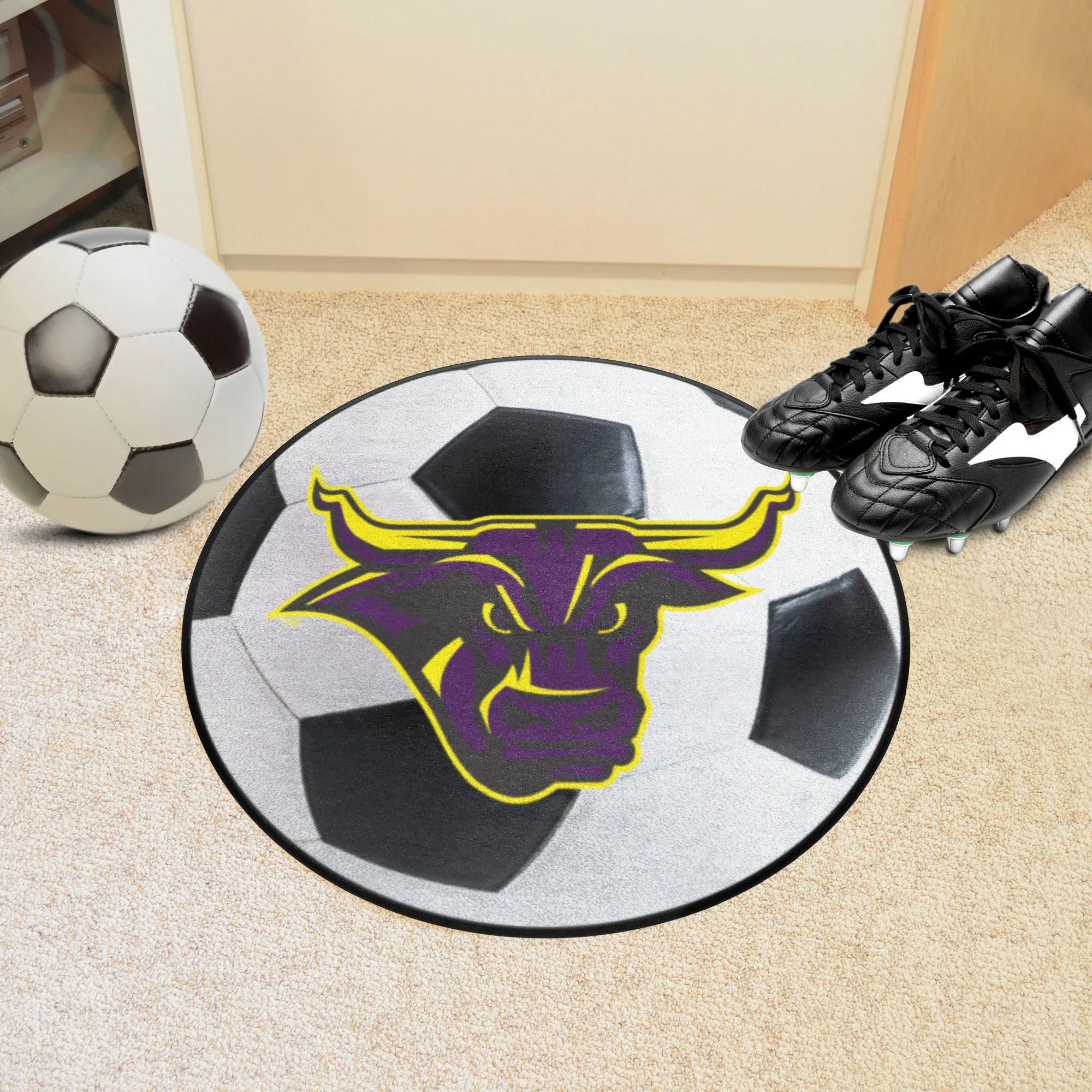 Minnesota State - Mankato Mavericks Soccer Ball Rug - 27in. Diameter