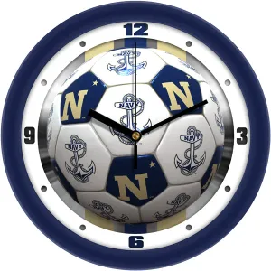 Navy Midshipmen Wall Clock - Soccer