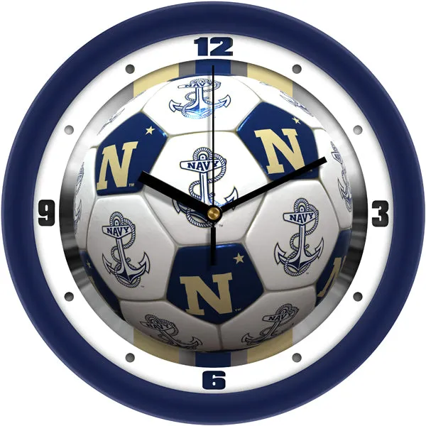 Navy Midshipmen Wall Clock - Soccer