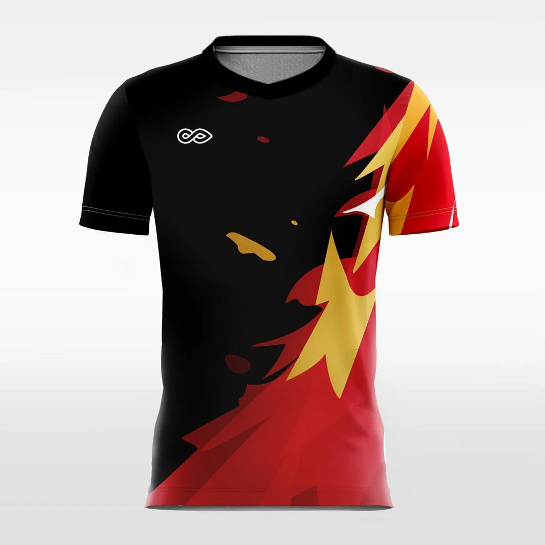 Night Fire - Custom Womens Soccer Jerseys Design Black