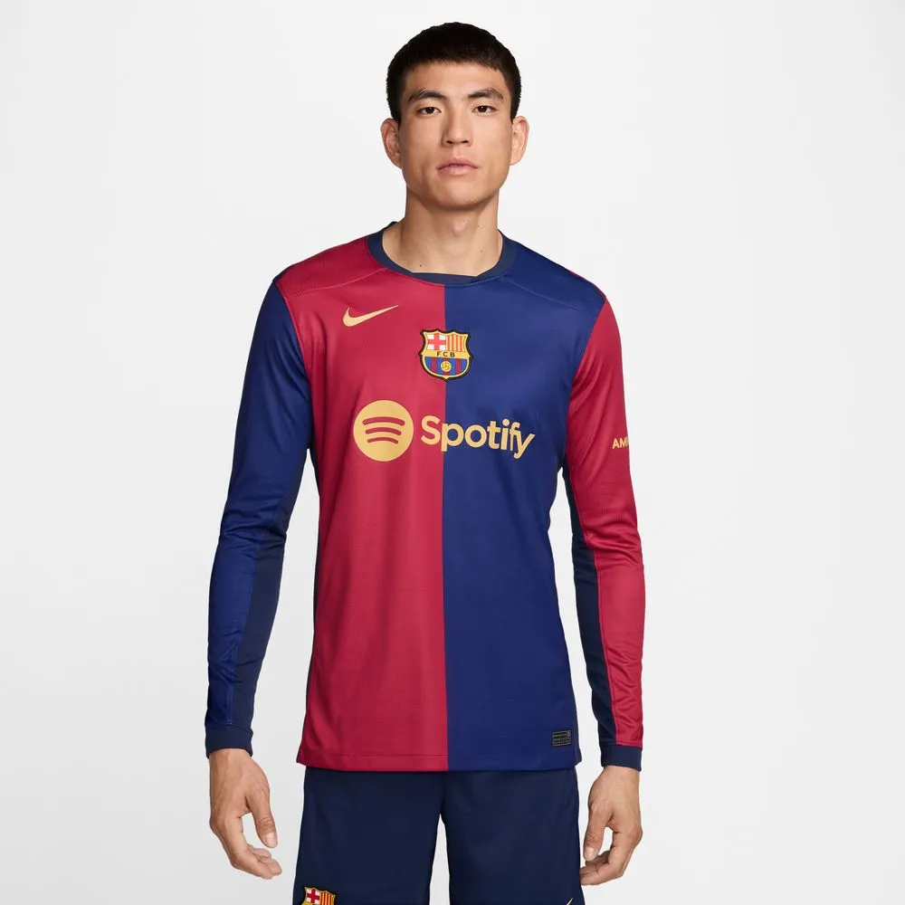 Nike Barcelona 2024/25 Long-Sleeve Stadium Home Jersey