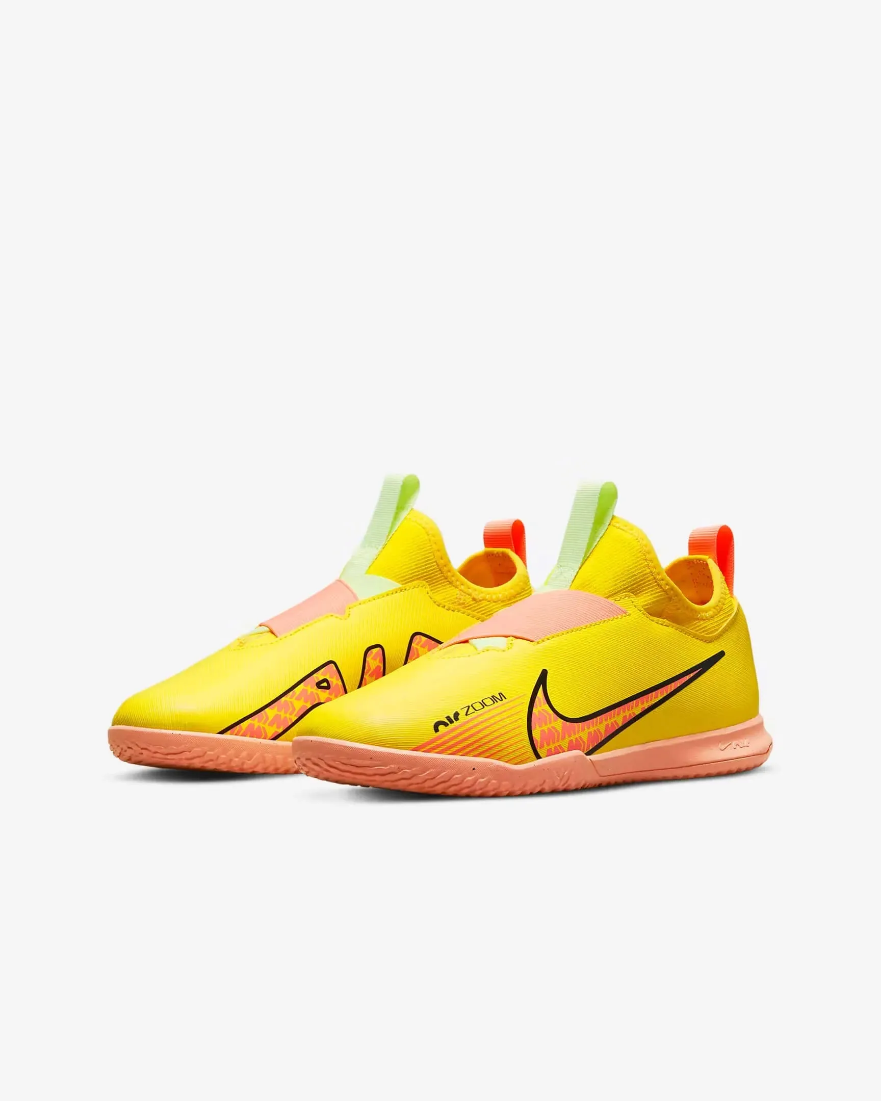 Nike Kids Zoom Vapor 15 Academy Indoor - Yellow Strike-Sunset Glow