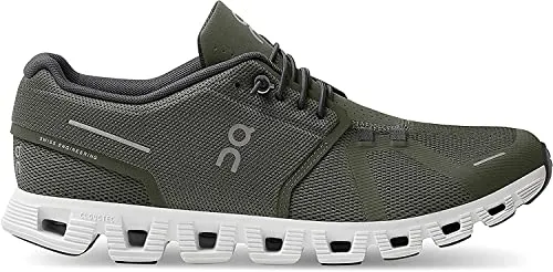 ON Men's Cloud 5, Olive/White, 7 Medium US