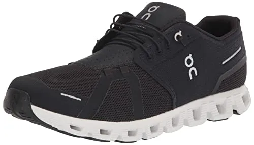 ON Men's Cloud 5 Sneakers, Black/White Trail Shoes