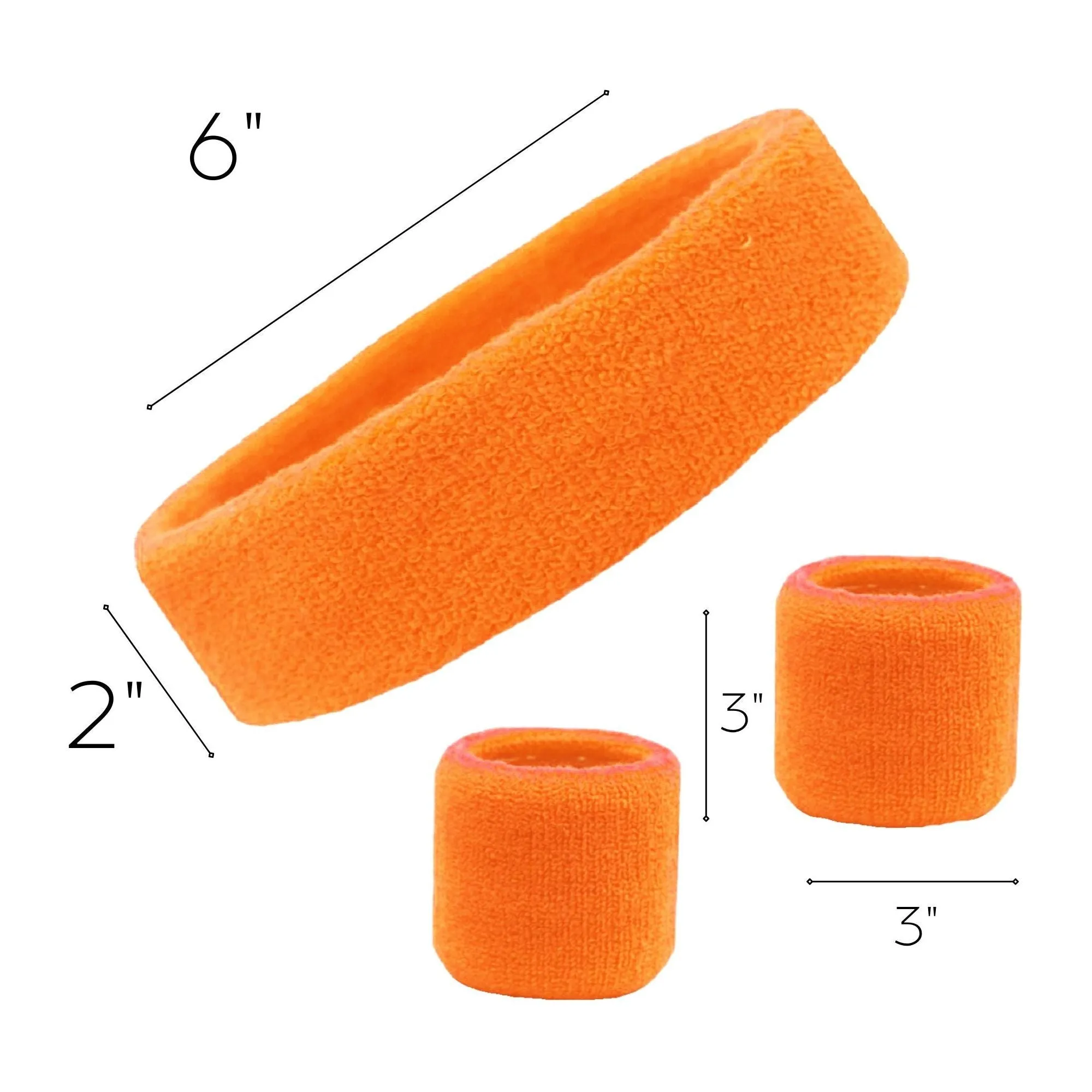 Orange Sweatband Set