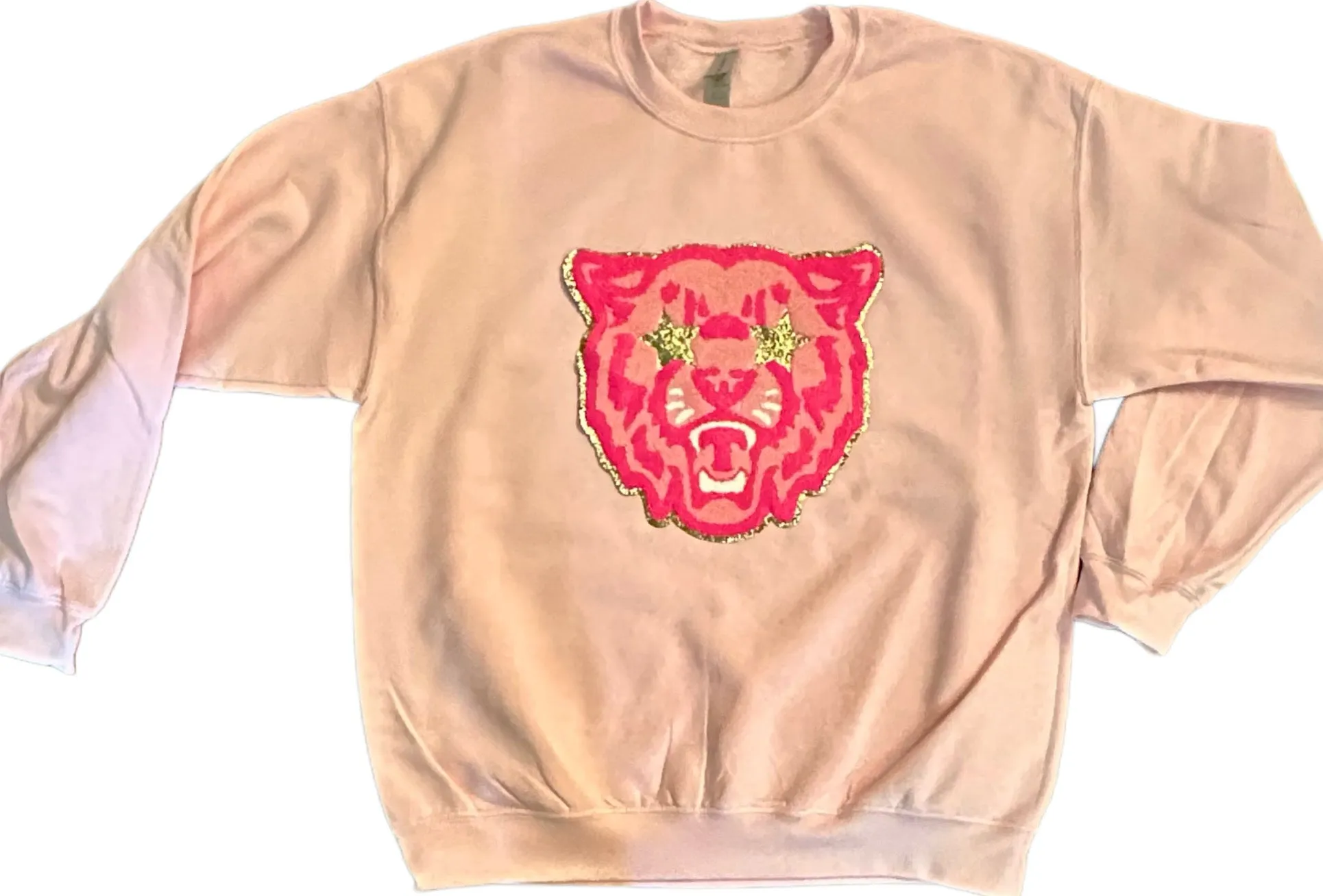 Oversized Mascot Patch Sweatshirts (Pink or White)