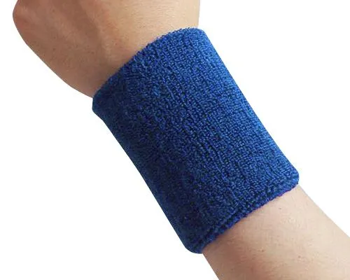 Pair of 4 inches Outdoor Sports Athletic Cotton Wristbands