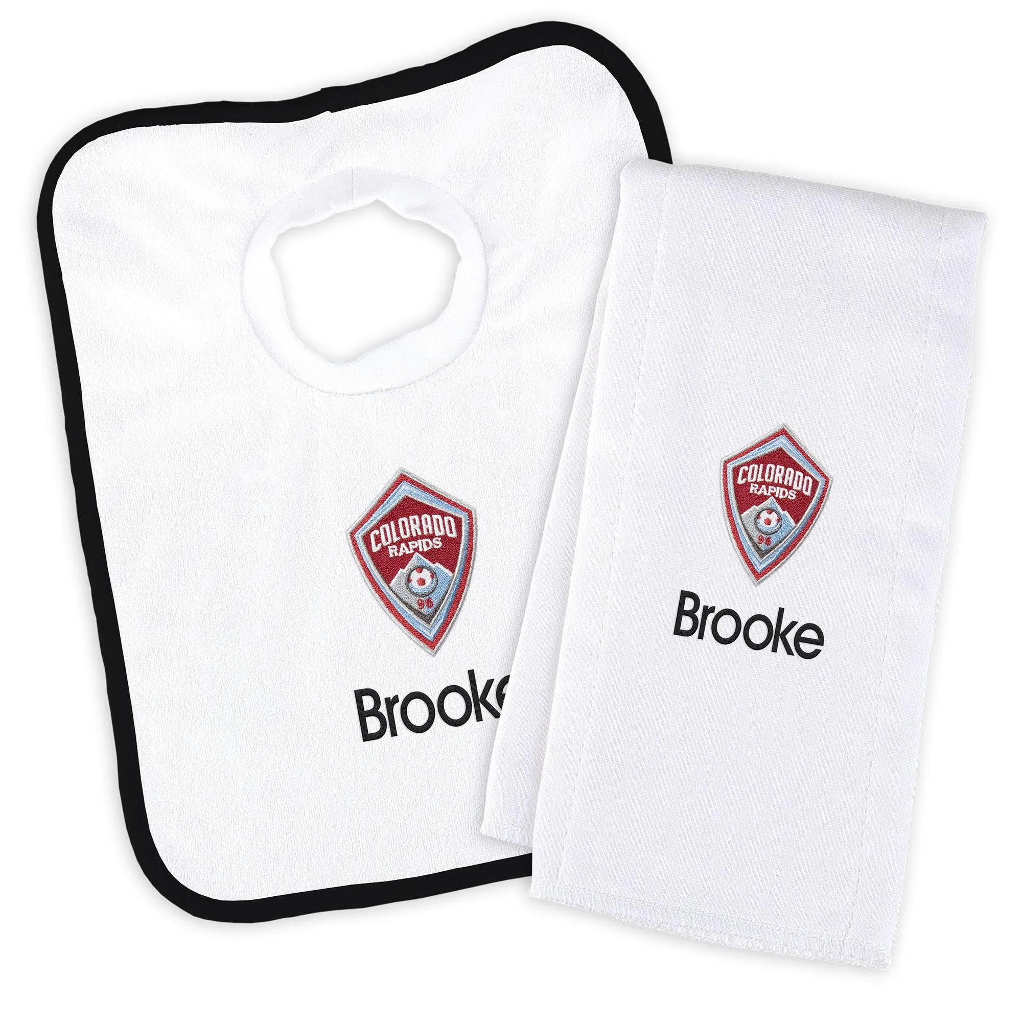 Personalized Colorado Rapids Bib and Burp Cloth Set