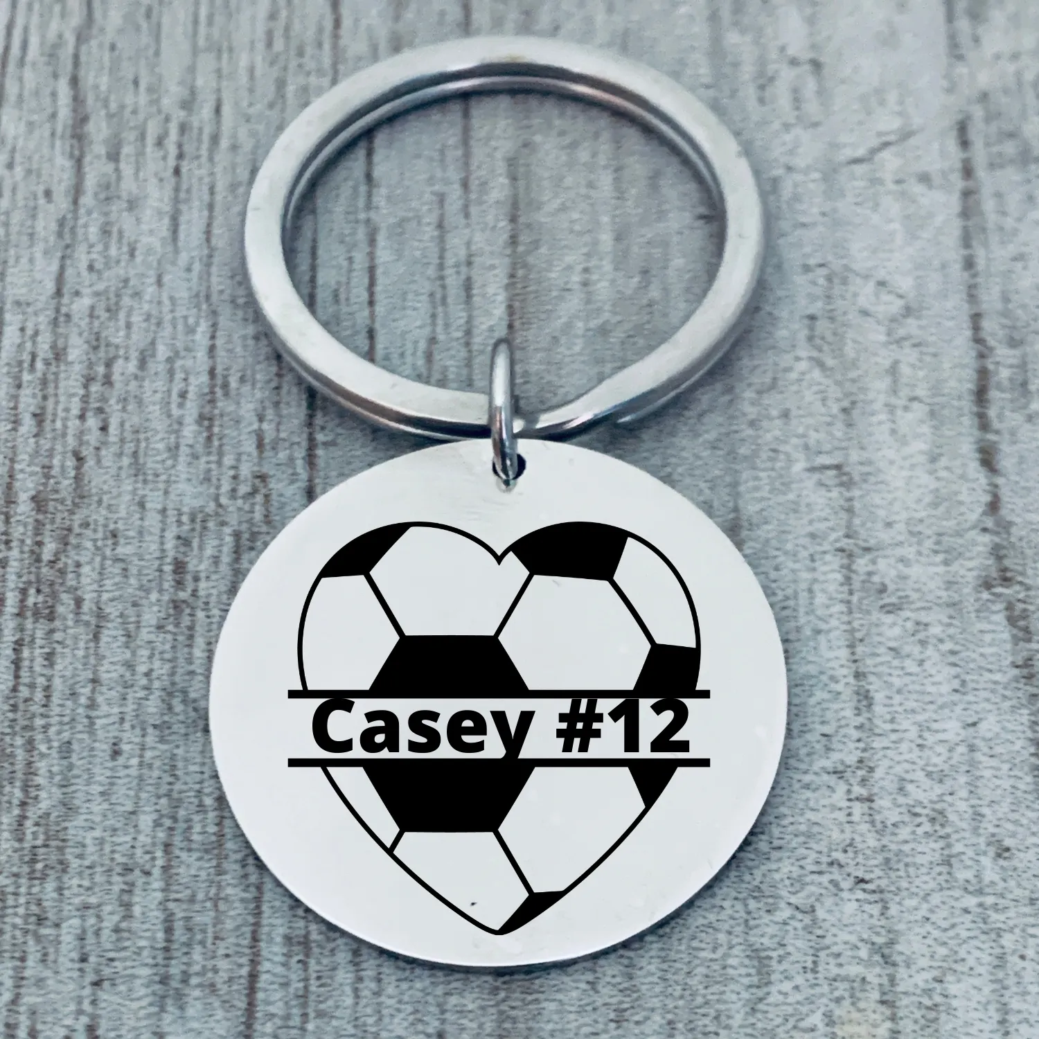 Personalized Engraved Soccer Keychain