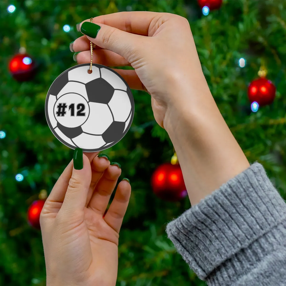 Personalized Soccer Christmas Ornament