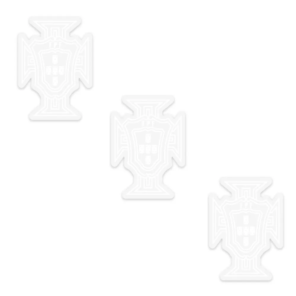 Portugal National Team Clear Sticker FPF Official Emblem, Set of 3