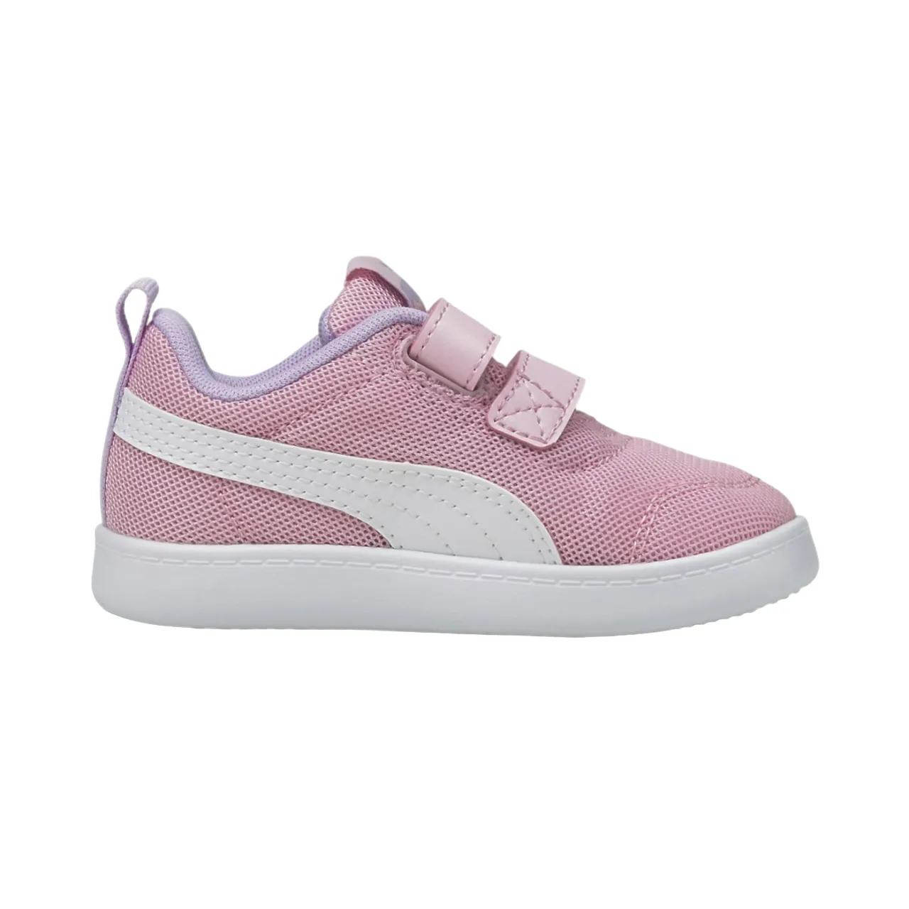 Puma scarpa sneakers in mesh Courtflex v2 371758-08 rosa-bianco