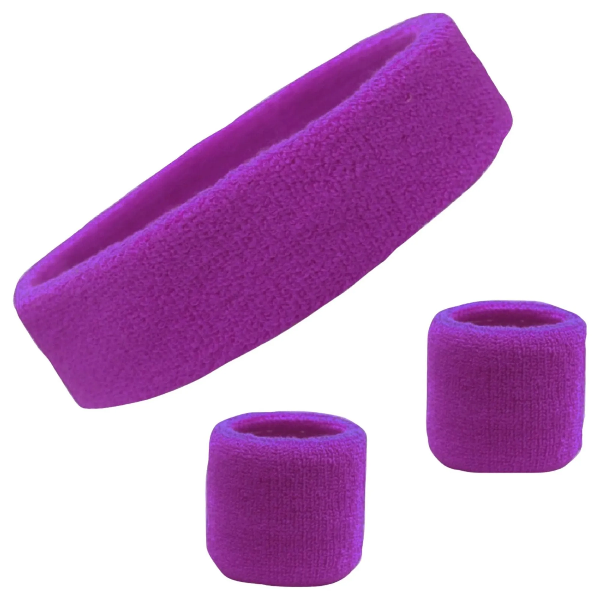 Purple Sweatband Set