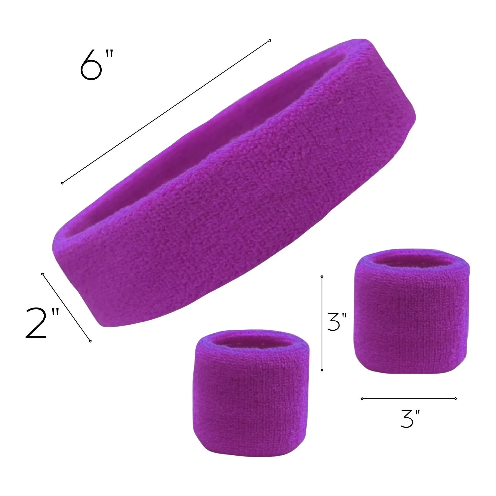 Purple Sweatband Set