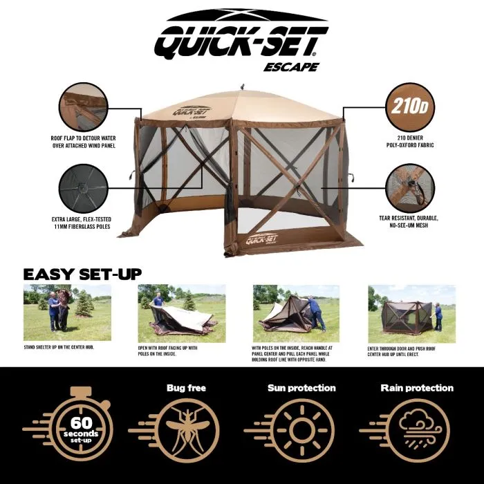 Quick-Set Escape Screen Shelter (6 Sided)