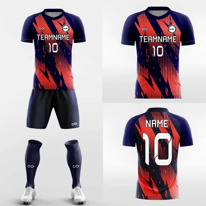 Red Fire-Custom Soccer Jerseys Kit Sublimated Design