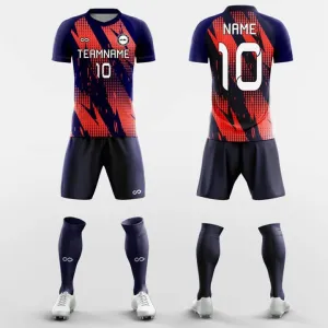 Red Fire-Custom Soccer Jerseys Kit Sublimated Design