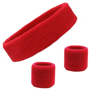 Red Sweatband Set