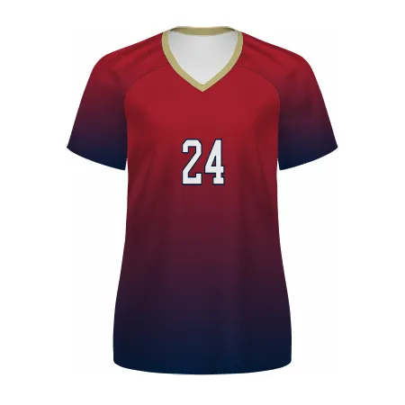 Russell Athletic Ladies Freestyle Sublimated V-Neck Soccer Jersey