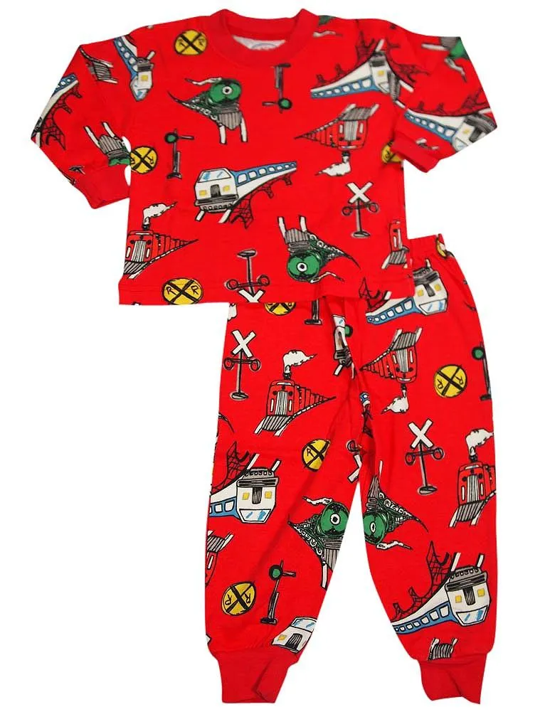 Sara's Prints Boys Girls Unisex Kids Long Sleeve 2 Piece Pajama Set, 32831