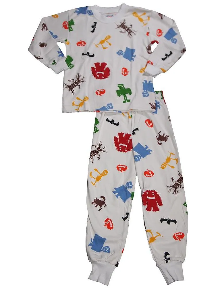 Sara's Prints Boys Girls Unisex Kids Long Sleeve 2 Piece Pajama Set, 32831