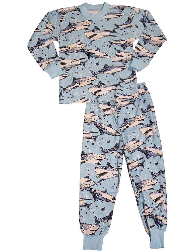 Sara's Prints Boys Girls Unisex Kids Long Sleeve 2 Piece Pajama Set, 32831