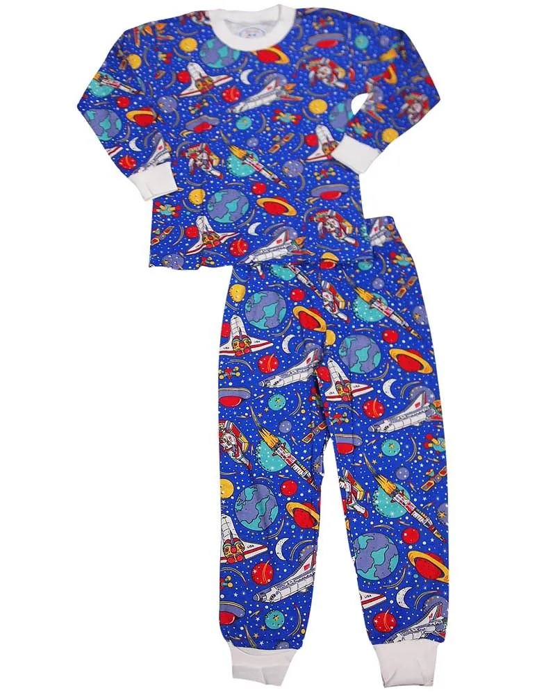 Sara's Prints Boys Girls Unisex Kids Long Sleeve 2 Piece Pajama Set, 32831