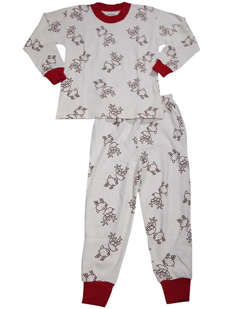 Sara's Prints Boys Girls Unisex Kids Long Sleeve 2 Piece Pajama Set, 32831