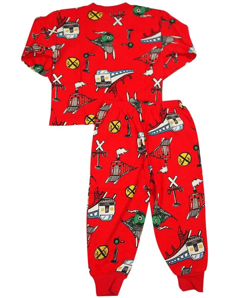 Sara's Prints Boys Girls Unisex Kids Long Sleeve 2 Piece Pajama Set, 32831