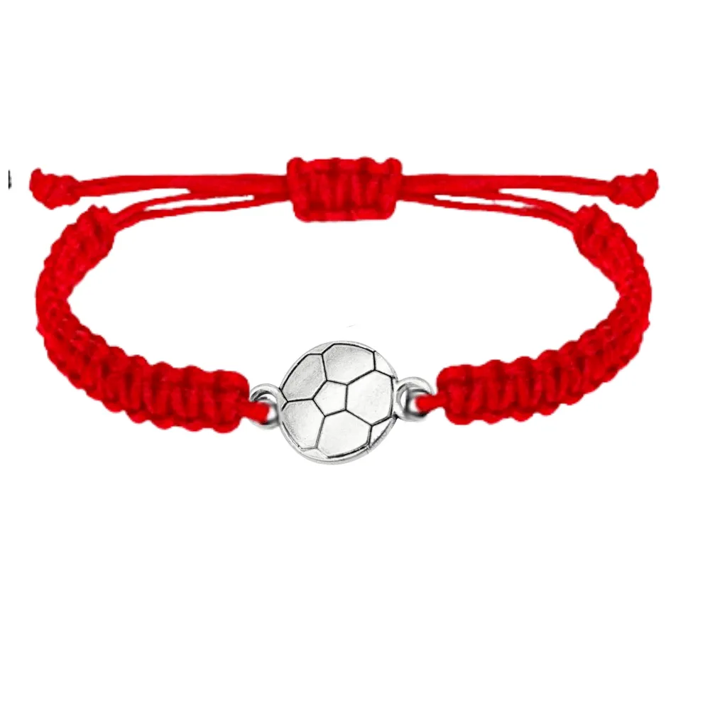 Silver Soccer Rope Bracelet - Pick Color